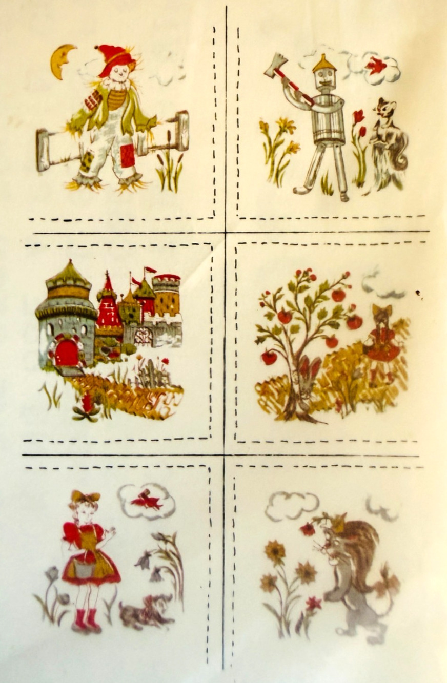 Wizard of Oz Quilt Blocks 83A Fantasy Land Vintage Nursery Printed NOS Sealed
